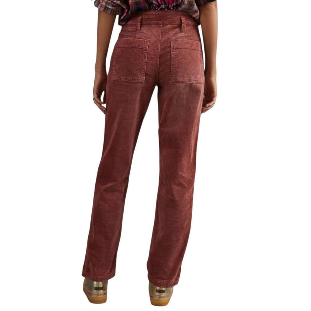 Anthropologie Pilcro The Wanderer Corduroy Pants 26 Womens Sedona Red Distressed - Picture 3 of 15
